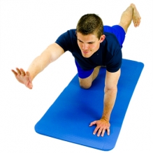 Bird dog pose for spinal stability